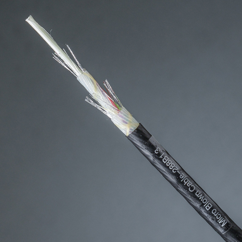 Real factory good quality layer stranding HDPE jacket single mode air blown micro optical fiber